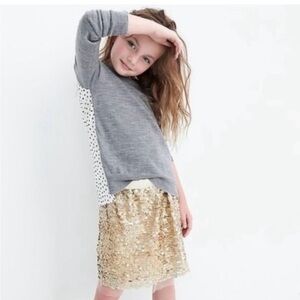Crewcuts Girls Gold Sequin Skirt